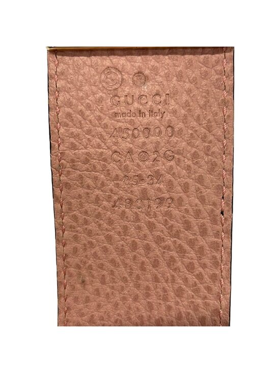 Gucci Belt 85 34 Black Pink Beige Gold Leather main image 5